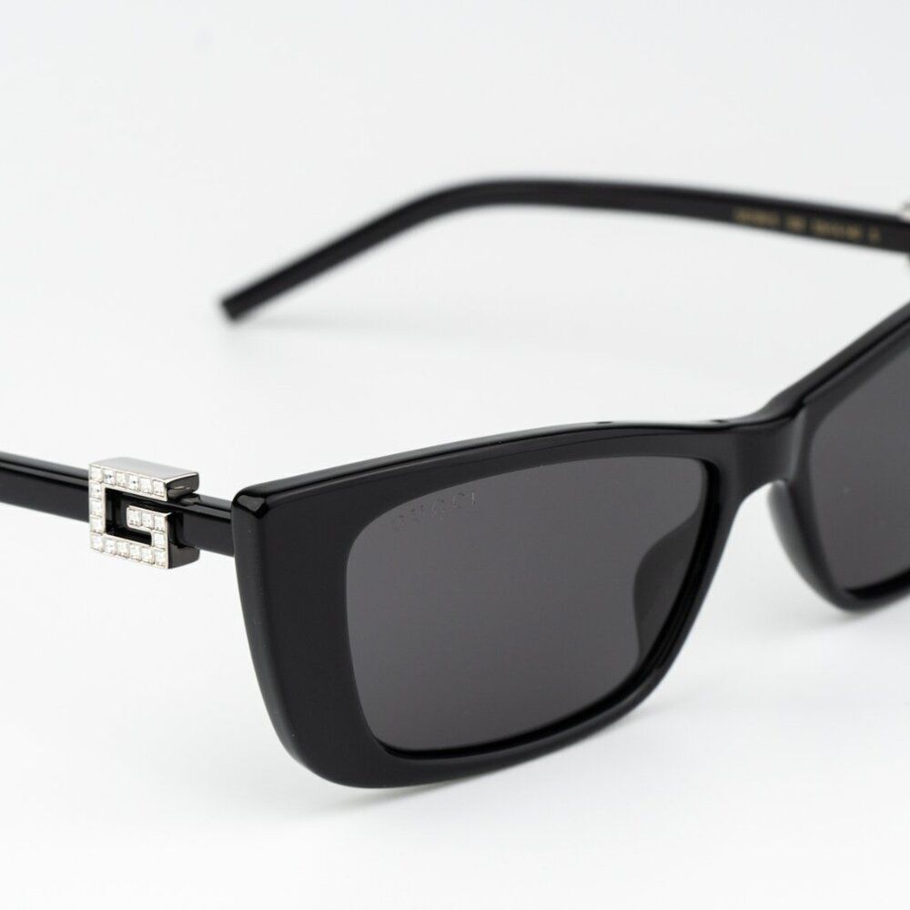 NEW Gucci GG1681S 008 Black Grey Cat Eye Women Sunglasses - Picture 7 of 15